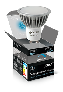  Gauss LED GU10 5W SMD AC220-240V 4100K 101506205 FROST